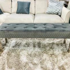 ASR INTERIOR Majestic Dining Table Bench - Chrome Legs - Matches With Majestic Range OTTOMAN BOXES