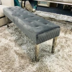 ASR INTERIOR Majestic Dining Table Bench - Chrome Legs - Matches With Majestic Range OTTOMAN BOXES