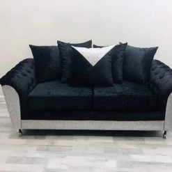 Velvetsofa Rachel Glitter Crushed Velvet Sofa Range