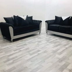 Velvetsofa Rachel Glitter Crushed Velvet Sofa Range