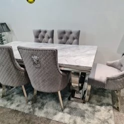 Furniture Imports LTD Majestic Dining Chairs Grey Black Cream Silver Pink