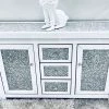 ASR INTERIOR SIDEBOARDS Crushed Diamond Large Sideboard White
