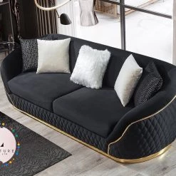 TURKISH Beverley Sofa 3+2 Range Plush Velvet - Choose Combination DUBAI SOFA COLLECTION