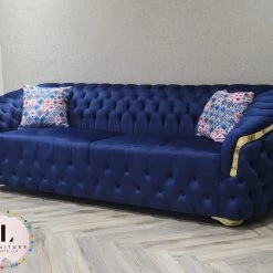 TURKISH DUBAI SOFA COLLECTION Bvlgari Sofa 3+2 Range Plush Velvet - Choose Combination