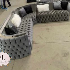 TURKISH DUBAI SOFA COLLECTION Mayfair Corner Sofa Range Plush Velvet - Choose Combination