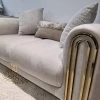 TURKISH SALE ITEMS Elmira 3+2 Cream & Gold Plush Velvet 1 TURKISH SALE ITEMS Elmira 3+2 Cream & Gold Plush Velvet