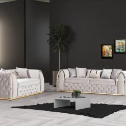 Furniture Imports LTD Vixon 3+2 Range Plush Velvet - Choose Combination