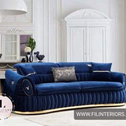 TURKISH DUBAI SOFA COLLECTION Castillo Velvet Sofa 3+2 Range Plush Velvet - Choose Combination