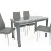 ASR INTERIOR Morano Dining Set Grey (4 Grey Maxi Chairs)