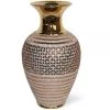 ASR INTERIOR HOUSE HOLD ORNAMENTS + STATUES Gold Crystal Vase