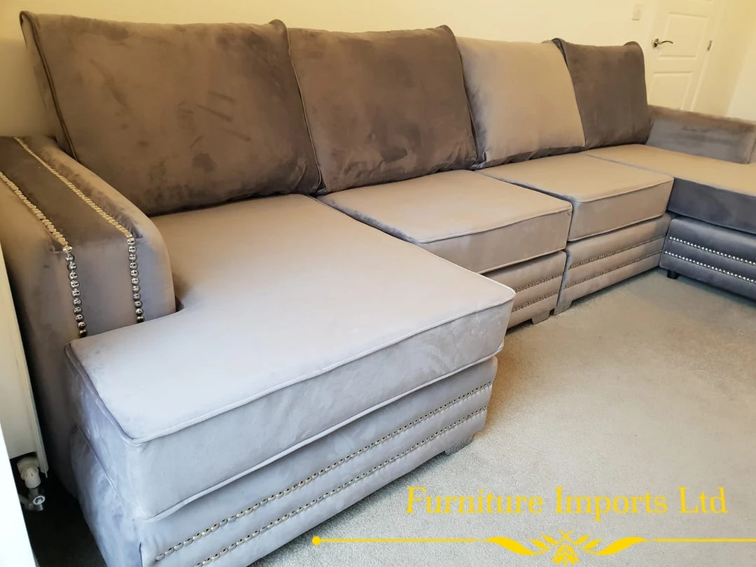 Velvetsofa SOFAS Ambassador Premium Velvet Double Chaise Corner Sofa Suite 4 Velvetsofa SOFAS Ambassador Premium Velvet Double Chaise Corner Sofa Suite