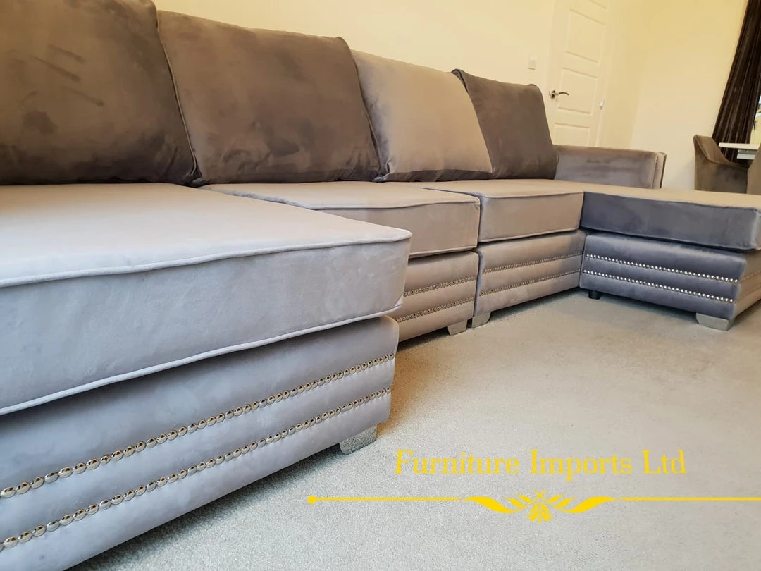 Velvetsofa SOFAS Ambassador Premium Velvet Double Chaise Corner Sofa Suite 7 Velvetsofa SOFAS Ambassador Premium Velvet Double Chaise Corner Sofa Suite