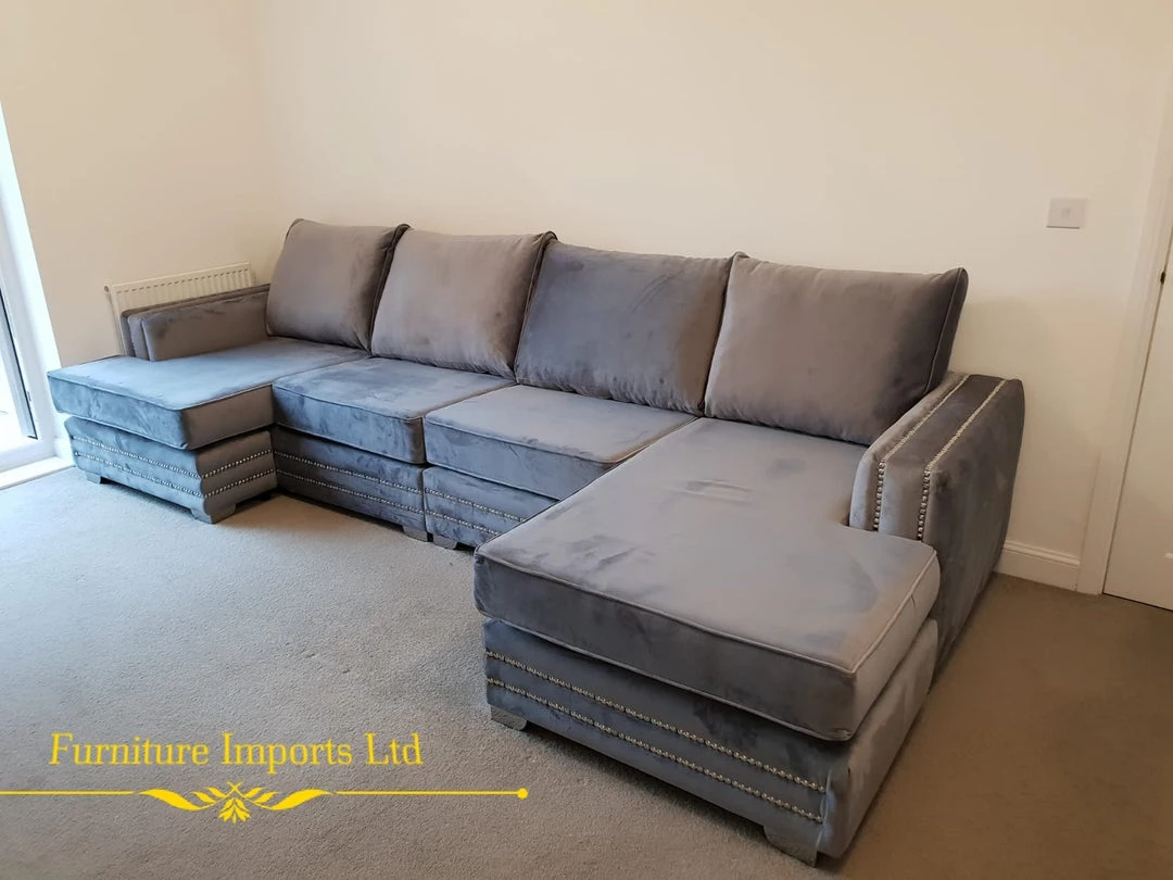 Velvetsofa SOFAS Ambassador Premium Velvet Double Chaise Corner Sofa Suite 3 Velvetsofa SOFAS Ambassador Premium Velvet Double Chaise Corner Sofa Suite