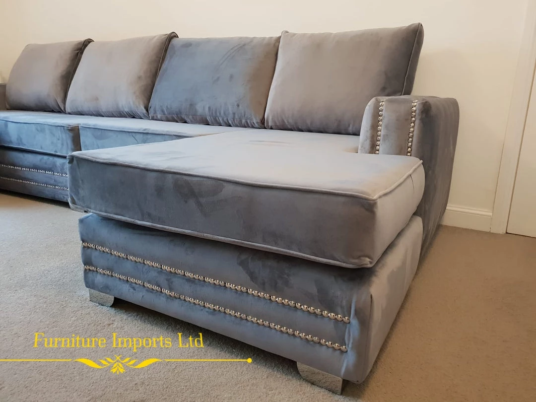 Velvetsofa SOFAS Ambassador Premium Velvet Double Chaise Corner Sofa Suite 6 Velvetsofa SOFAS Ambassador Premium Velvet Double Chaise Corner Sofa Suite