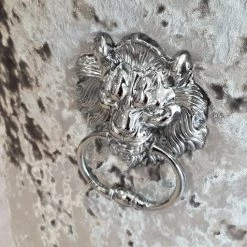 ASR INTERIOR Venice Lustro Premium Crushed Velvet Silver Dining Chair