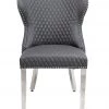 Furniture Imports LTD Valentino Grey Leather Dining Chair