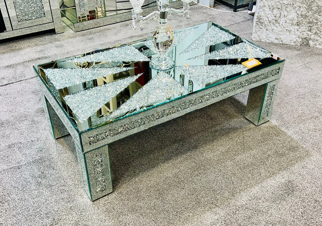 ASR Union Crushed Diamond Mirrored Coffee Table 3 ASR Union Crushed Diamond Mirrored Coffee Table