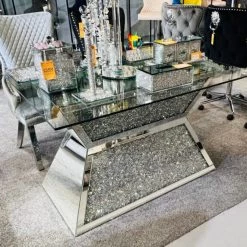 ASR INTERIOR Crushed Diamond Dining Square Table T-4 Only