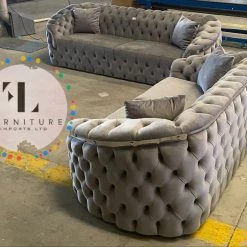 TURKISH DUBAI SOFA COLLECTION Bvlgari Sofa 3+2 Range Plush Velvet - Choose Combination