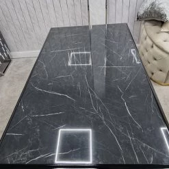 Furniture Imports LTD Karla Gold Metal Finish Dining Table Set