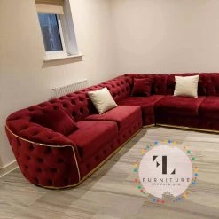 TURKISH Khalifah Corner Sofa Range Plush Velvet - Choose Combination