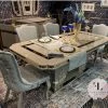Furniture Imports LTD VERONA CAPPUCCINO DINING TABLE SET 200cm = 6 Chairs DUBAI OCCATIONAL FURNITURE