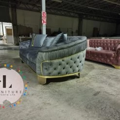 Furniture Imports LTD DUBAI SOFA COLLECTION Ambassador Special 3+2 Seater Sofa In Plush Velvet