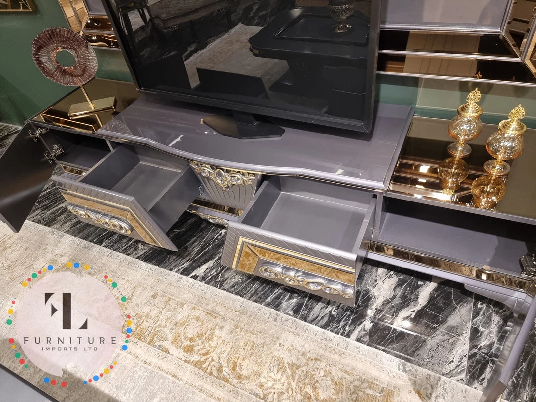 Furniture Imports LTD VERONA ANTHRACITE TV UNIT 160CM 12 Furniture Imports LTD VERONA ANTHRACITE TV UNIT 160CM