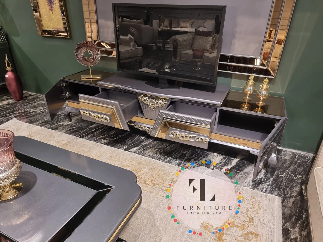 Furniture Imports LTD VERONA ANTHRACITE TV UNIT 160CM 9 Furniture Imports LTD VERONA ANTHRACITE TV UNIT 160CM