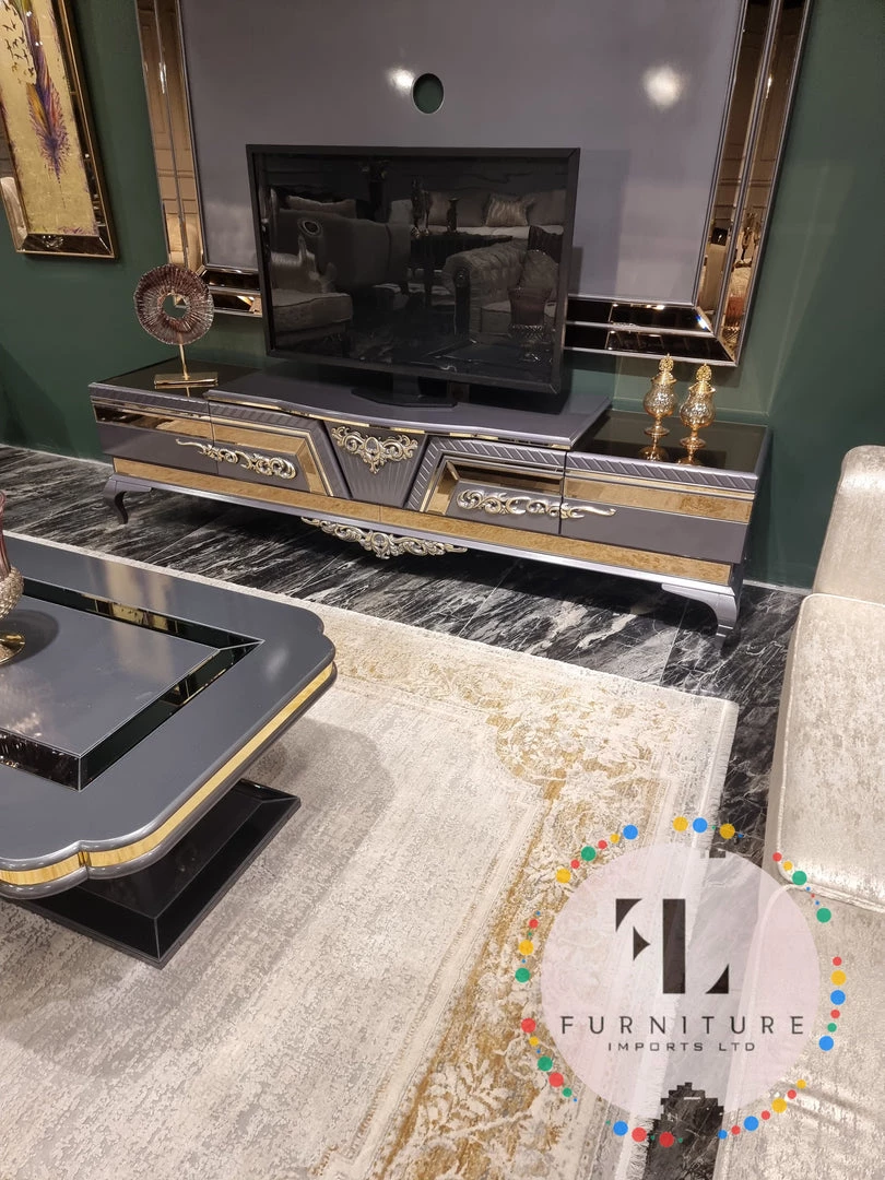 Furniture Imports LTD VERONA ANTHRACITE TV UNIT 160CM 3 Furniture Imports LTD VERONA ANTHRACITE TV UNIT 160CM