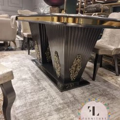 Furniture Imports LTD VERONA CAPPUCCINO DINING TABLE SET 200cm = 6 Chairs DUBAI OCCATIONAL FURNITURE