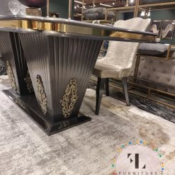 Furniture Imports LTD VERONA CAPPUCCINO DINING TABLE SET 200cm = 6 Chairs DUBAI OCCATIONAL FURNITURE