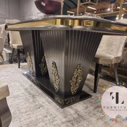 Furniture Imports LTD VERONA CAPPUCCINO DINING TABLE SET 200cm = 6 Chairs DUBAI OCCATIONAL FURNITURE