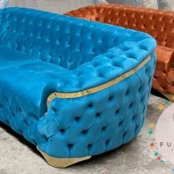 TURKISH DUBAI SOFA COLLECTION Bvlgari Sofa 3+2 Range Plush Velvet - Choose Combination