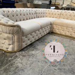 TURKISH Ambassador Corner Sofa Range Plush Velvet - 270cm X 270cm