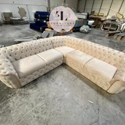 TURKISH Ambassador Corner Sofa Range Plush Velvet - 270cm X 270cm