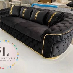 Furniture Imports LTD DUBAI SOFA COLLECTION Ambassador 3+2 Seater Plush Velvet