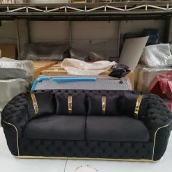 Furniture Imports LTD DUBAI SOFA COLLECTION Ambassador 3+2 Seater Plush Velvet
