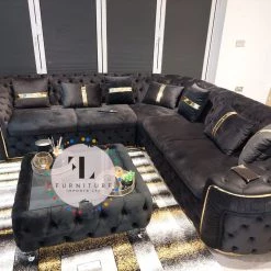 TURKISH Ambassador Corner Sofa Range Plush Velvet - 270cm X 270cm