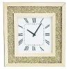 ASR INTERIOR CLOCKS Rose Gold Mirrored Wall Clock