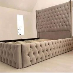 Furniture Imports LTD BED COLLECTION Luxe Curved Wingback Plush Velvet Bed 33 Furniture Imports LTD BED COLLECTION Luxe Curved Wingback Plush Velvet Bed