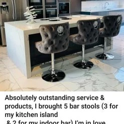 ASR INTERIOR SALE ITEMS Valentino Luxury Lion KnockerBack Barstool - 4 Colours 27 ASR INTERIOR SALE ITEMS Valentino Luxury Lion KnockerBack Barstool - 4 Colours