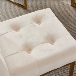 Furniture Imports LTD Atlanta Metal Plating Velvet Dining Chair REDUCED - SALE ITEMS