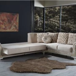 TURKISH DUBAI SOFA COLLECTION Ayana Italian Style Corner Suite - Choose Combination & Velvet