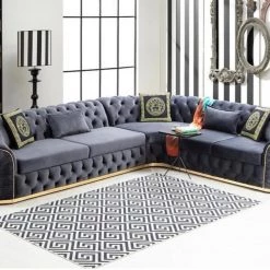 TURKISH Ambassador Corner Sofa Range Plush Velvet - 270cm X 270cm