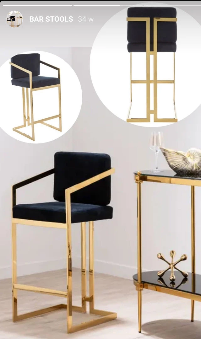 Furniture Imports LTD Atlantis Luxury Metal Plating Barstool - 6 Colours REDUCED FOR CLEARENCE 3 Furniture Imports LTD Atlantis Luxury Metal Plating Barstool - 6 Colours REDUCED FOR CLEARENCE