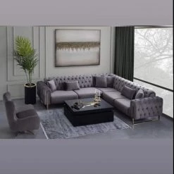 TURKISH Scarlet Corner Sofa Range In Plush Velvet