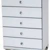 ASR INTERIOR White Curved Chest Of Drawer CHEST OF DRAWS