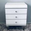 ASR INTERIOR BEDSIDES White Curved Bedside Cabinet 1 ASR INTERIOR BEDSIDES White Curved Bedside Cabinet