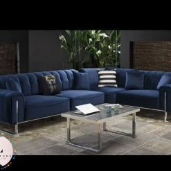 TURKISH Genova Corner Sofa Range In Plush Velvet DUBAI SOFA COLLECTION